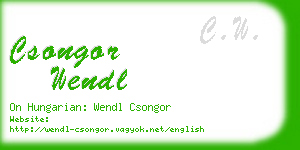 csongor wendl business card